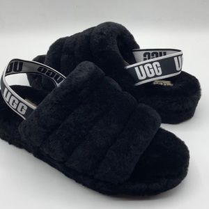 Ugg Fluff Yeah Slide size 6 Black